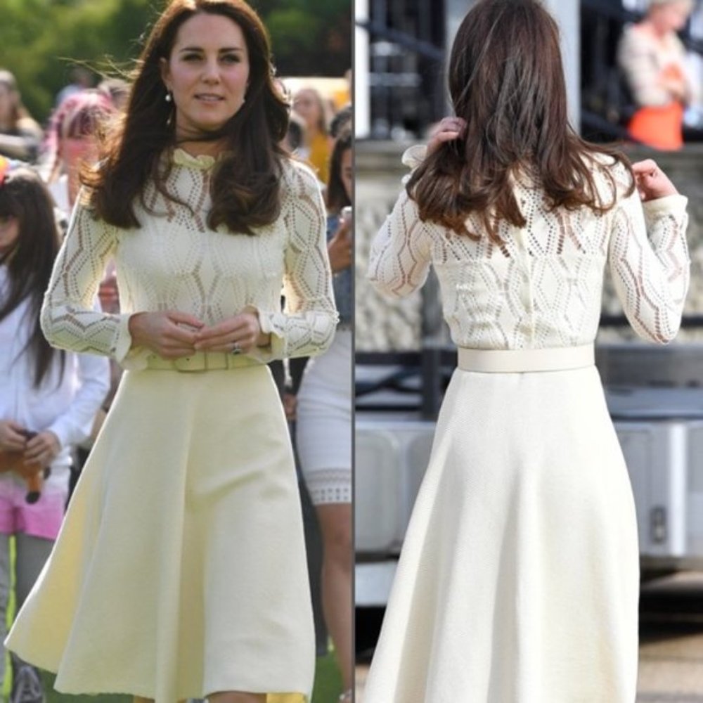 SEE BY CHLOÉ POINTELLE-KNIT DRESS Kate Middleton